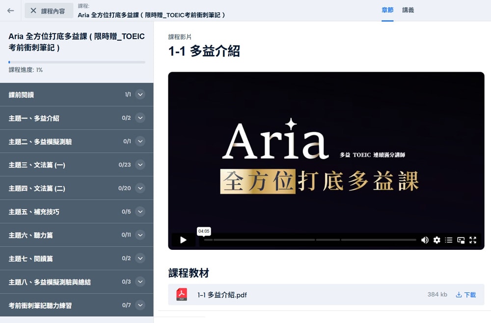 英文學習課程| CUBELISH英文方塊《Aria 全方位打底多益課》跟著老師穩紮穩打準備多益，掌握重點考出漂亮成績!